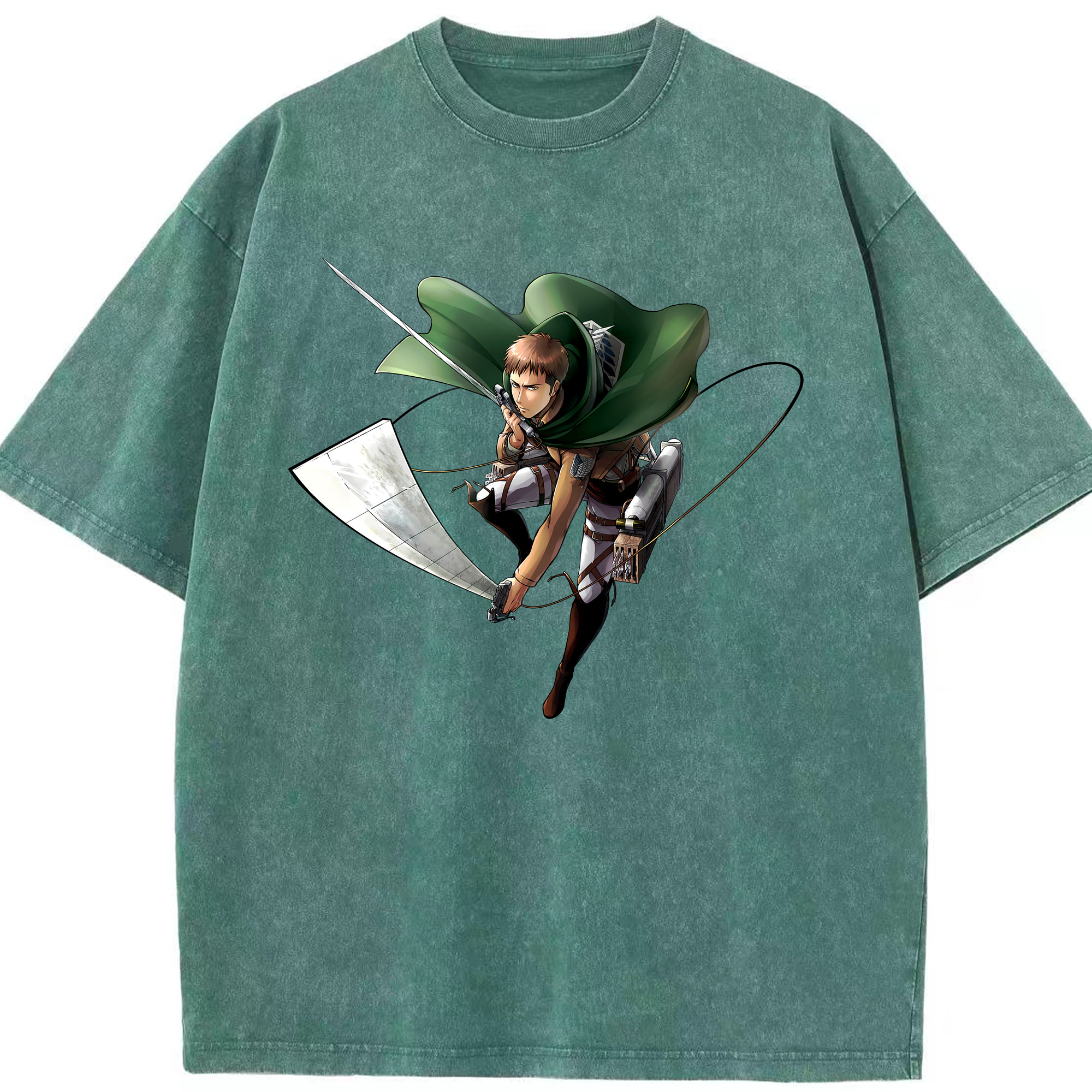 （画像用） 進撃の巨人 Attack on Titan 綿100% ヴィンテージ風 半袖Tシャツ（フロントプリント）